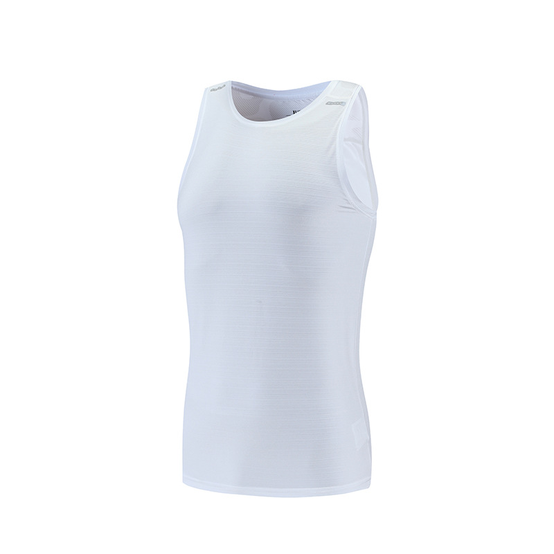 Verano de los hombres de deportes casual entrenamiento chaleco sin mangas de color sólido de secado rápido transpirable fitness top en stock impreso UA