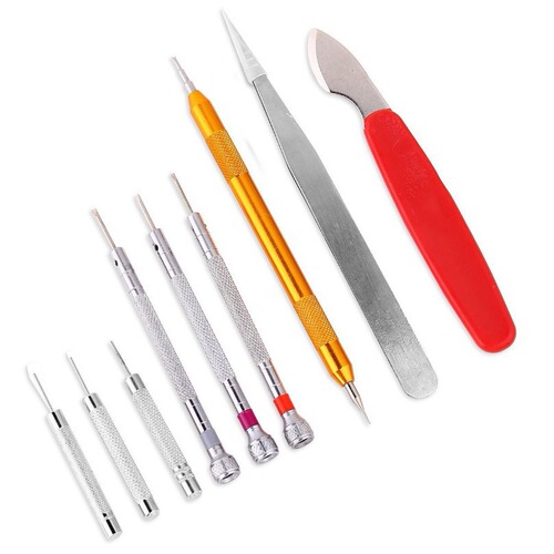 Watch repair tool set, watch repair and disassembly, 147-piece set, watch disassembly device, household hardware combination