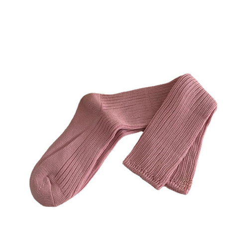 plusox秋冬新款纯色及膝袜小腿袜加厚甜美双针堆堆袜子长筒诸暨袜