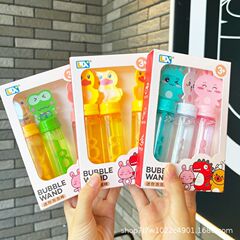 子供の漫画の動物のミニの泡の棒の恐竜は泡の黄色のアヒルの泡の器の泡の棒の卸売りを吹いて屋台を並べます。