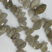 宝方来 金发晶不规则散珠 7-13X17-43MM 不规则切面项链Beads
