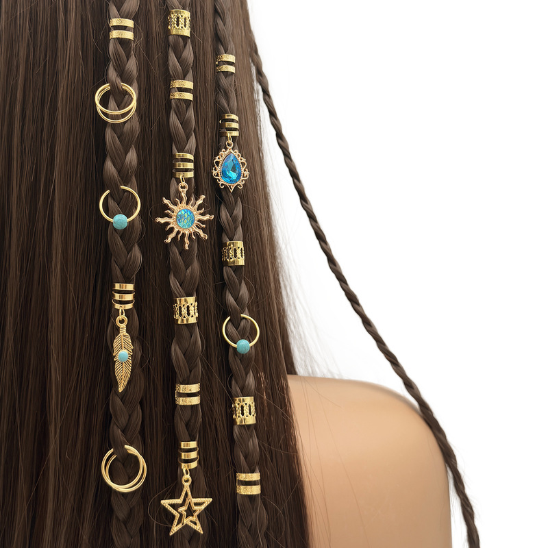 46 New Cross-Border Products: Bohemian Metal Lake Blue Pendant Hair Clips, Simple and Stylish, Popular among Trendy Girls 46 New Cross-Border Products: Bohemian Metal Lake Blue Pendant Hair Clips, Simple and Stylish, Popular among Trendy Girls
