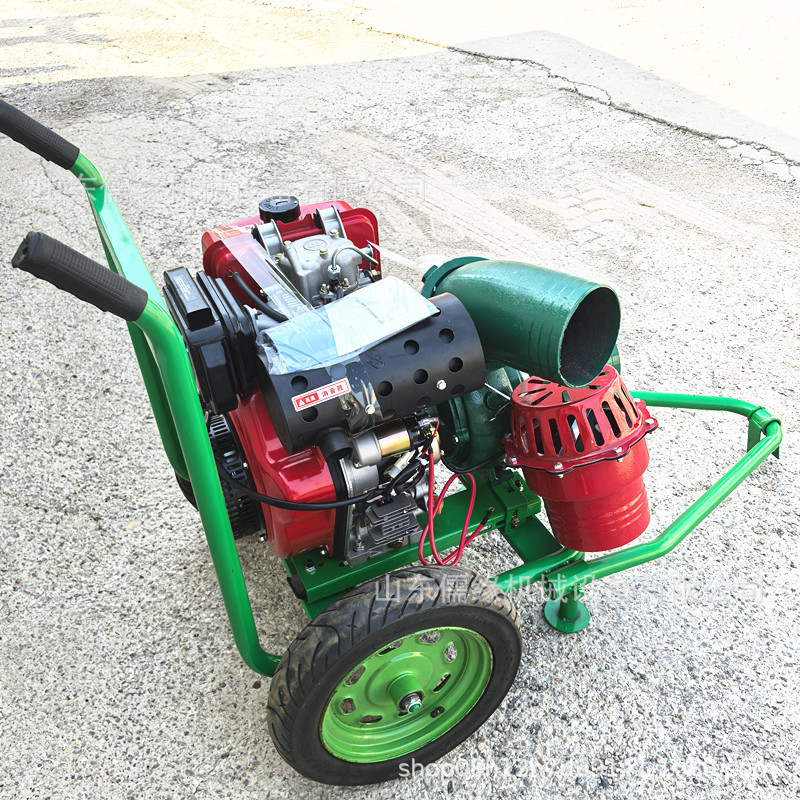 防汛4寸柴油机水泵 移动防汛排涝泵车 手推离心泵