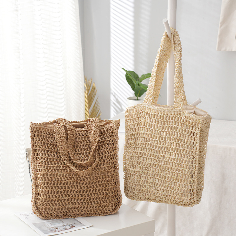 Commuting Woven Shoulder Bag 2025 Summer New Style Mori-Style Artistic Straw Bag Korean Version Retro Large-Capacity Handbag