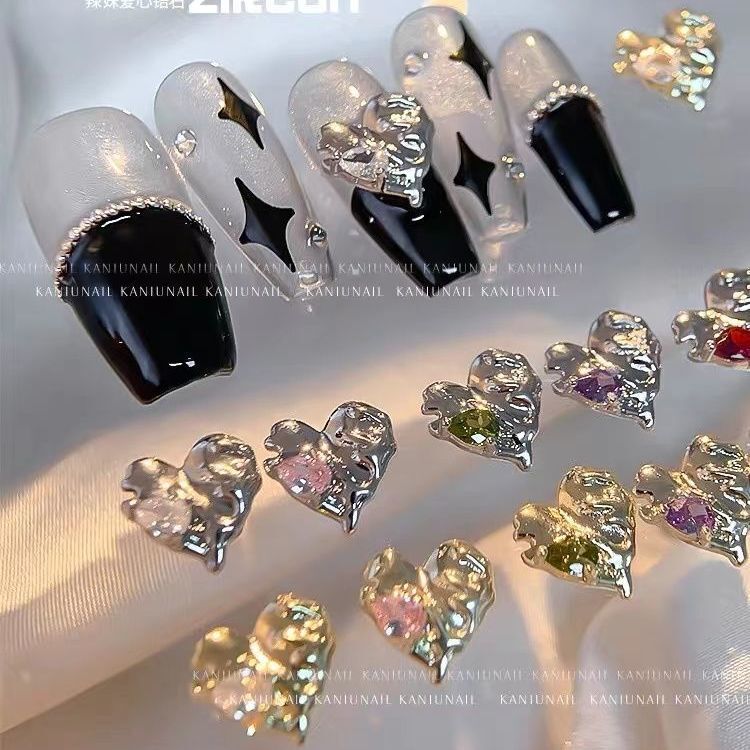 Water Drops Love Mixed Color Sweet Cool Spice Girl Love Zircon Irregular Nail Art Heart-shaped Diamond Jewelry Internet Celebrant New Diamond Water Drops Love Mixed Color Sweet Cool Spice Girl Love Zircon Irregular Nail Art Heart-shaped Diamond Jewelry Internet Celebrant New Diamond