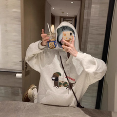 山东即墨卫衣女腊肠狗帽衫2025春秋连帽慵懒风上衣休闲小个子穿搭