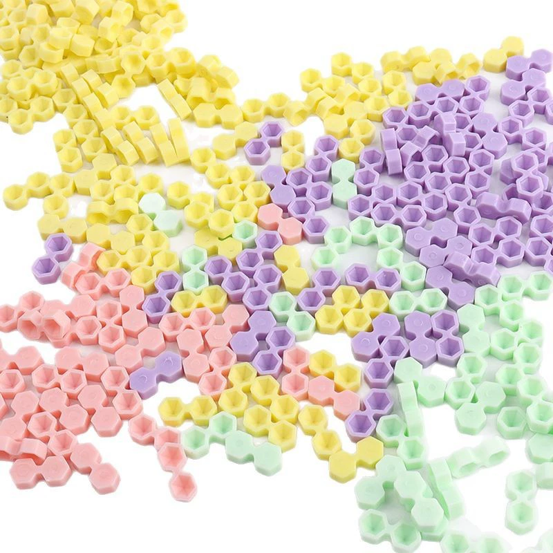 Eyelash Glue Dots — Single‑Use Micro Glue Cups, ~200 pcs Pack, Pastel Colors (Pink/Green/Purple/Yellow)