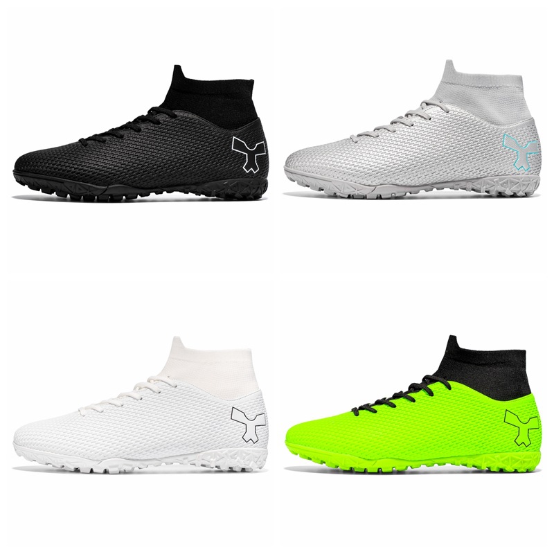 23 nueva fábrica en stock Ventas Directas zapatos de fútbol largo roto uñas de alta superior transpirable entrenamiento deportivo zapatos hombres y mujeres fútbol