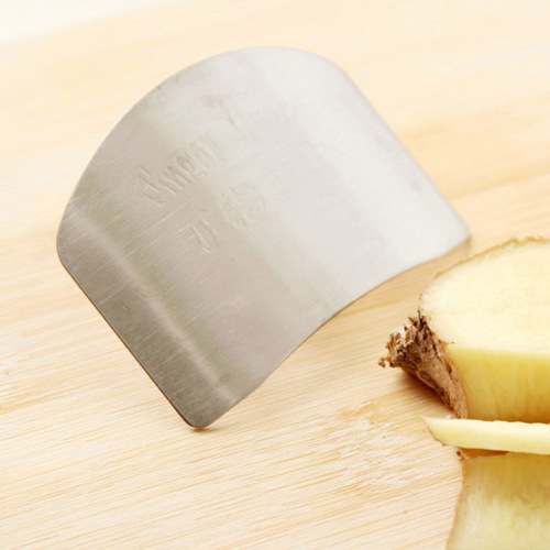 Stainless steel finger guard, vegetable cutting hand guard, protects fingers, peels beans and shells, kitchen meat cutting armor, anti-cut hand artifact