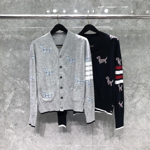 Dongguan brand factory direct operating TB ladies knitted cardigan 2024 new jet puppy trendy wild sweater