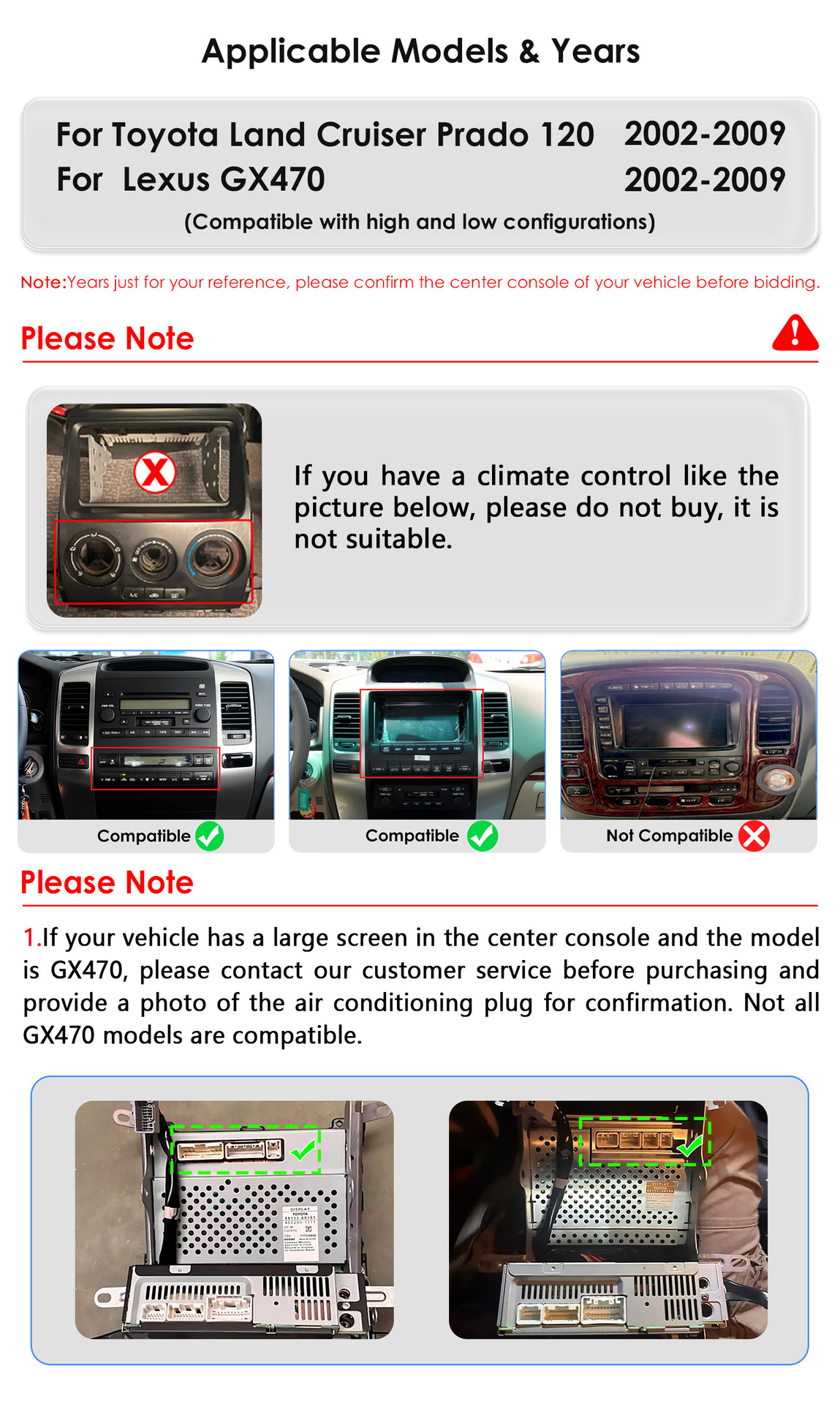 Suitable for 02-09 Toyota Prado/ Lexus Gx470 Vertical Screen Android Smart Car Navigation Gps