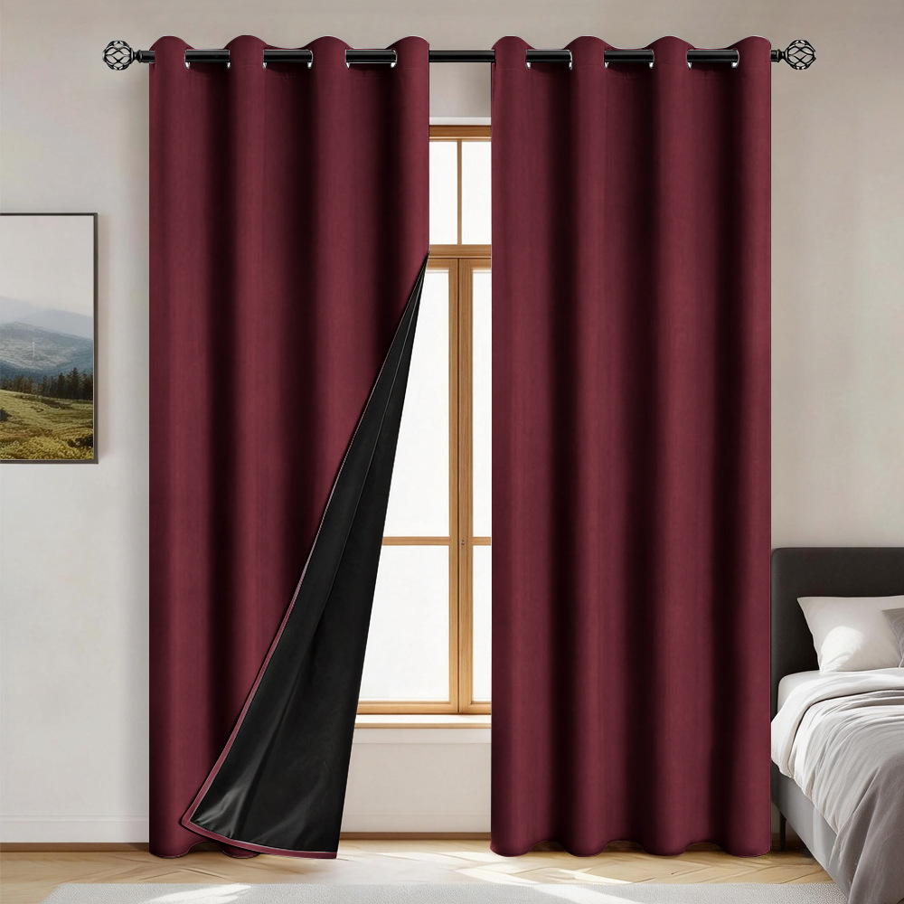 05 burgundy [pongee laminated] / W:100cm*l:130cm perforated single piece, about 177g