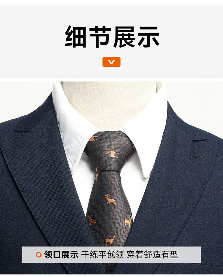 Vest nam công sở cao cấp dáng ôm, cổ ve nhọn hai hàng khuy, phong cách Hàn Quốc, phù hợp dự tiệc cưới — Sọc xanh (áo + quần) chi tiết 17