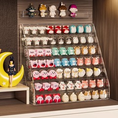 萌え粒展示ケースアクリル透明多層粘土作品小置物ミニ手作りブラインドケース収納棚