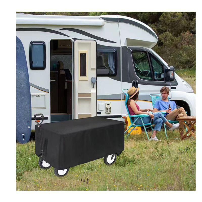 Cross-Border Amazon Outdoor Camping Cart Cover Terrace Folding Camp Trolley Picnic Cart Dustproof Sunshade Cover