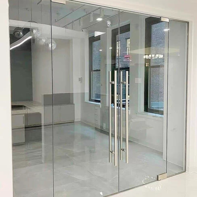 Glassdoor Full-Glass Floor-To-Ceiling Doors for Cross-Border Commercial Use, Framed and Frameless Glass Doors, Pivot Door