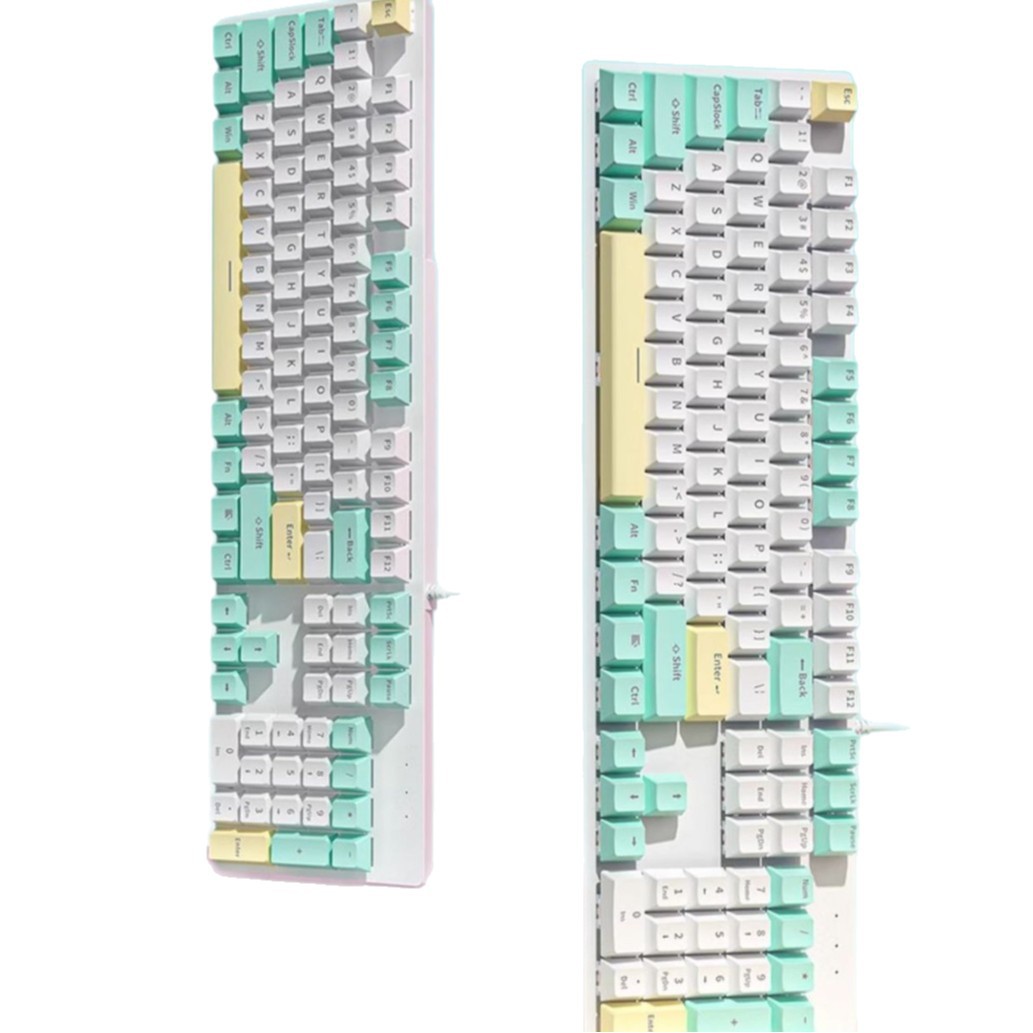 K99 eje verde juego cableado en caliente enchufable teclado mecánico eje de té de oficina externa de deportes electrónicos