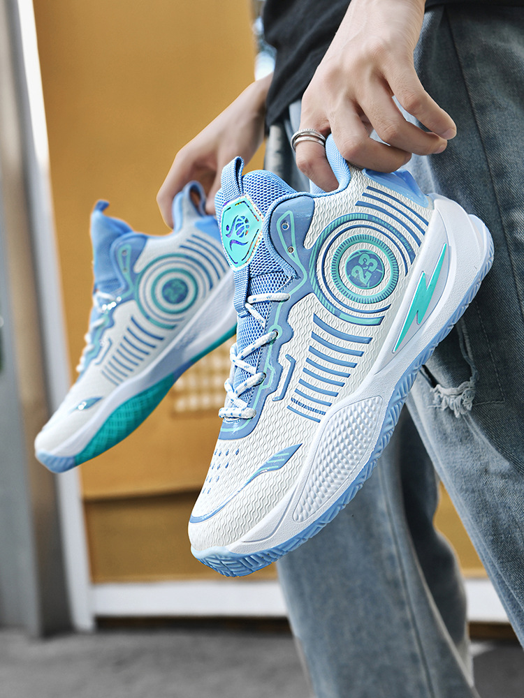 Zapatos de baloncesto de alto nivel transfronterizos, zapatos deportivos para estudiantes de primaria y secundaria, zapatos deportivos de fricción profesional con sonido. image 6