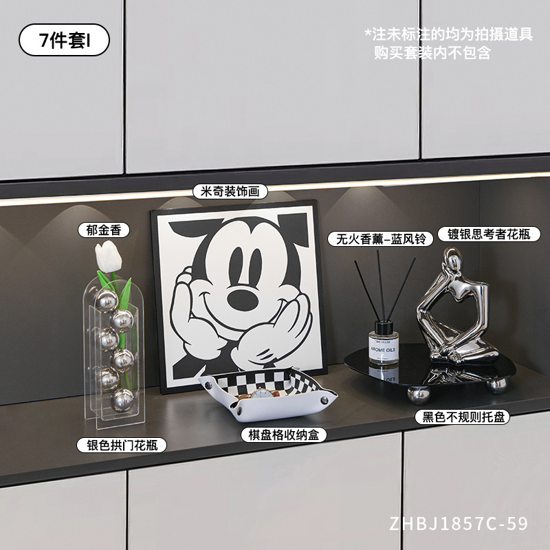高級ソフト装飾、玄関装飾、絵画、軽くて豪華なリビングルーム、テレビ、サイドボード、靴箱、ニッチホーム|undefined