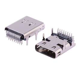 TYPE-C母座 24P 板上型连接器 加长11.33mm  脚长1.5/1.9 带弹