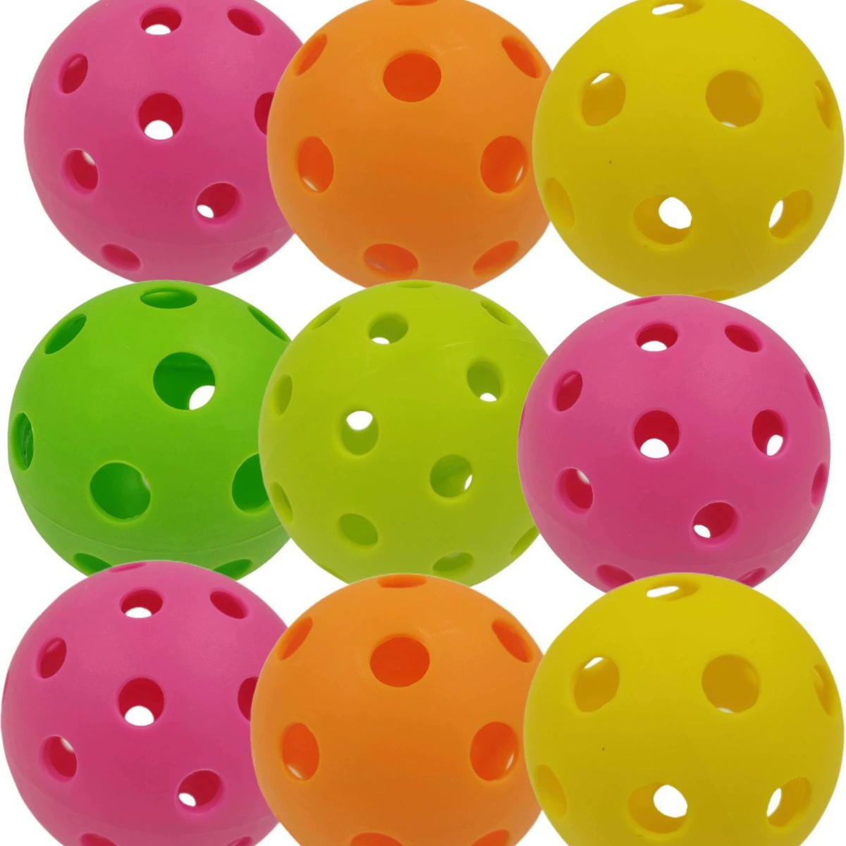 Производитель для тренировок на открытом воздухе по пиклболу напрямую поставляет 26-дырочные и 40-дырочные TPE-интегрированные мячи для соревнований на открытом воздухе.