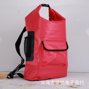 22L CLip Mesh Waterproof Backpack Outdoor CycLing Mountaineering Waterproof Backpack Seaside Dry and Wet Separation Waterproof Backpack