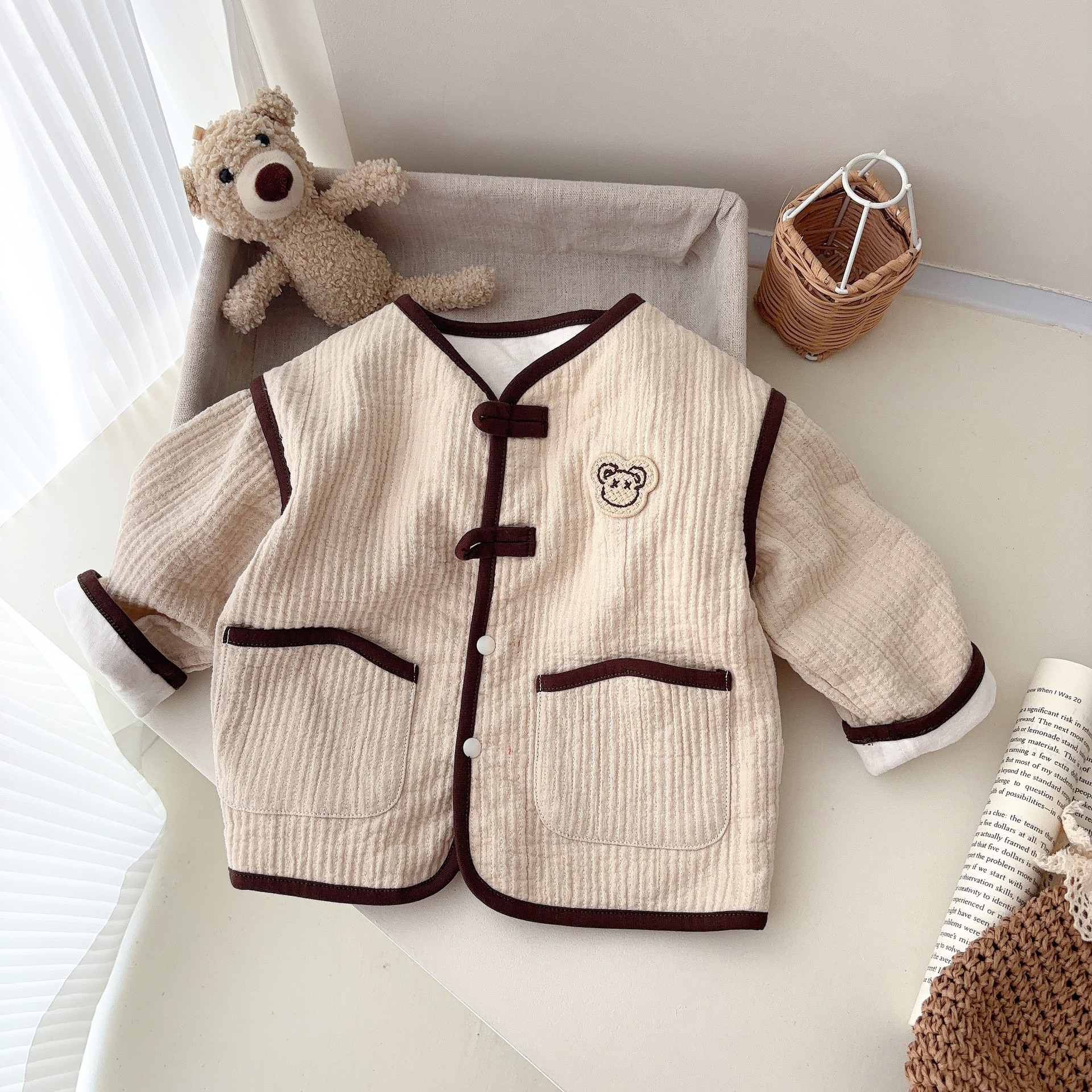 Ins ropa para niños estilo coreano suéter a rayas pantalones trajes para niños primavera y otoño ropa de salida para niños