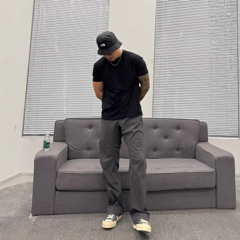 American-style Design Basic Slant-cut Casual Pants Men's Summer Tooling Straight Loose Tall-fit Slimming All-match Micro-blare Pants American-style Design Basic Slant-cut Casual Pants Men's Summer Tooling Straight Loose Tall-fit Slimming All-match Micro-blare Pants
