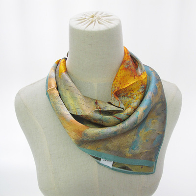 新款韩版小方巾丝巾女职业时尚桑蚕丝包包装饰文艺领巾源头货源款