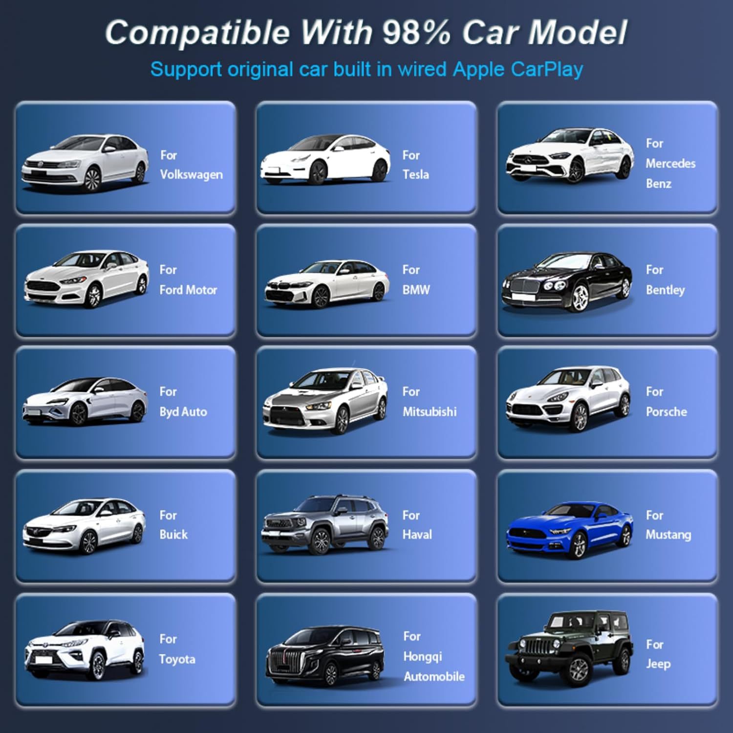 Original car CarPlay upgrade Android smart box A7 Wifi6 dual-band wireless CarPlay interconnection adapter