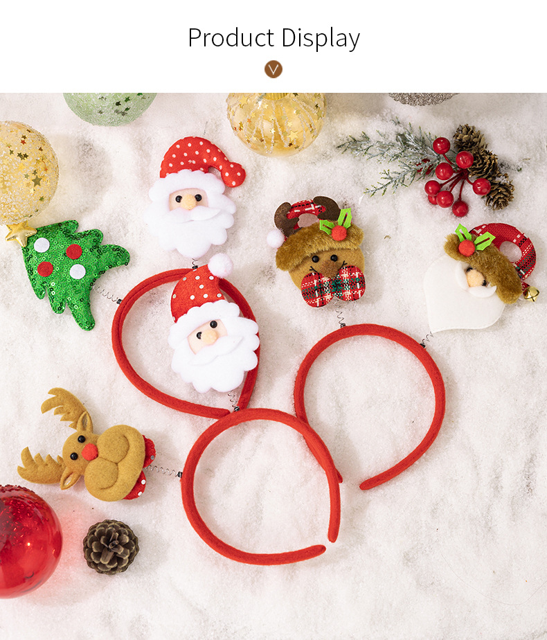 Set cerchietti di natale per feste con fermagli per capelli_voghion.com