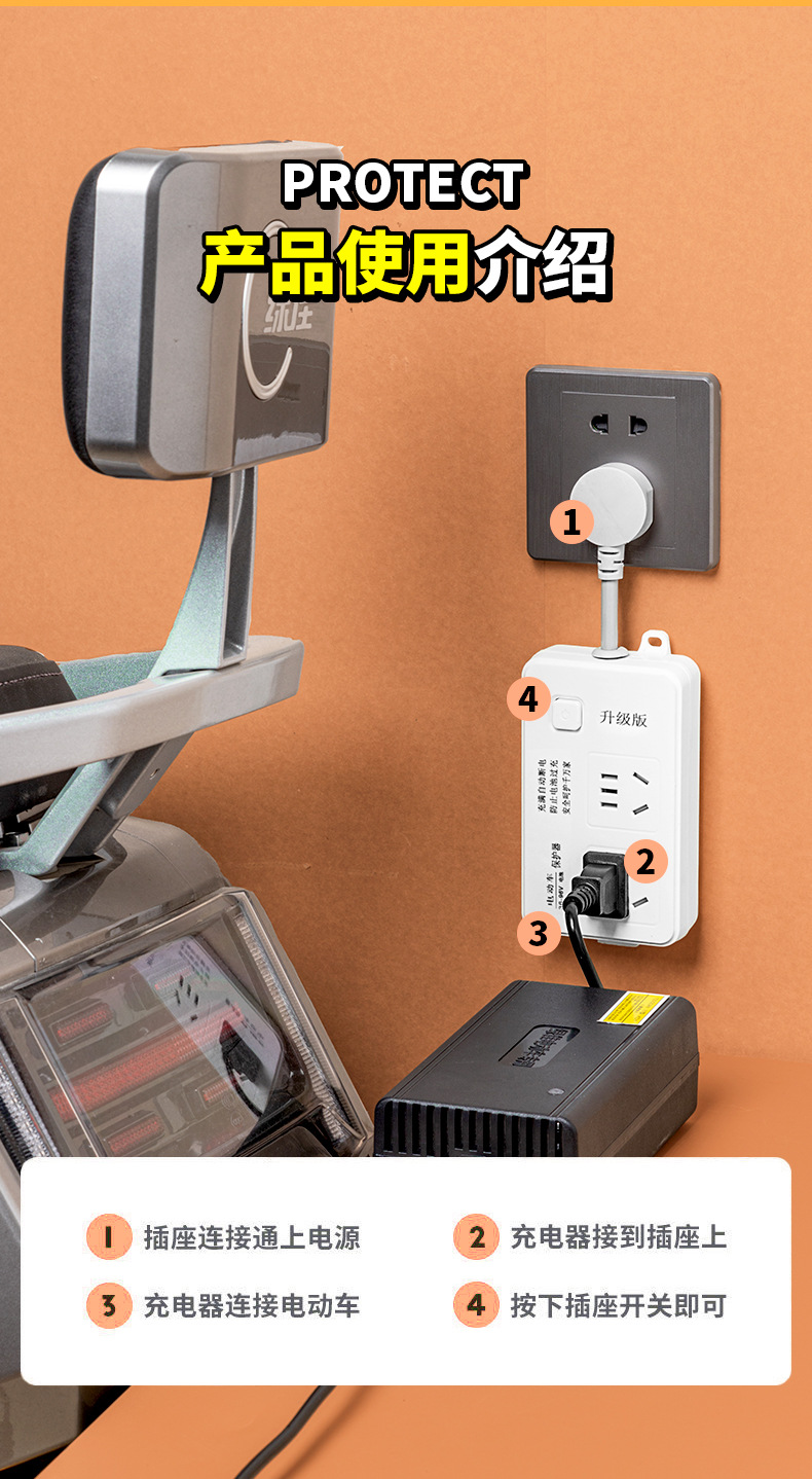 Electric Vehicle Charging Protection Auto Power Off Socket