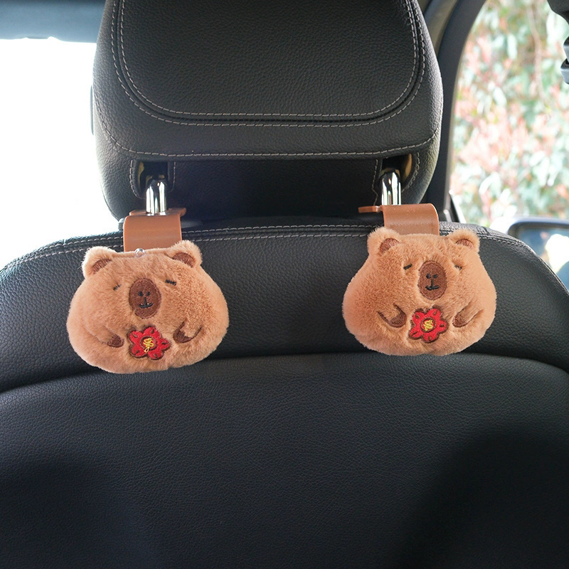 Gancho para coche Gancho para la parte posterior del asiento del asiento delantero del automóvil interior del automóvil interior de decoración de almacenamiento lindo multifuncional suministros para el automóvil