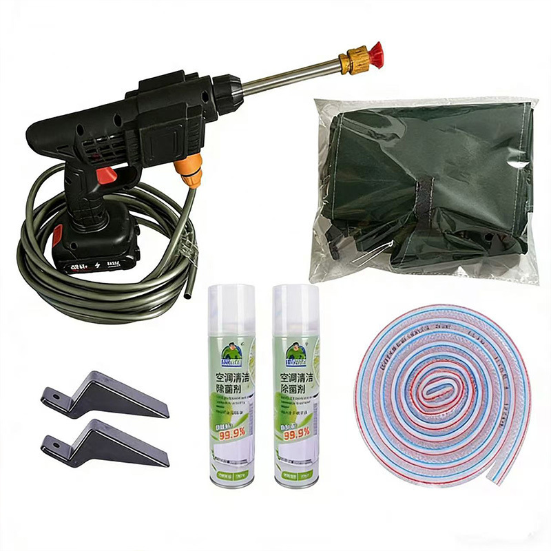 Universal air conditioner cleaning cover, complete set of tools for wall-mounted unit cleaning, lithium battery high-pressure cleaning gun, household wall-mounted air conditioner cleaning