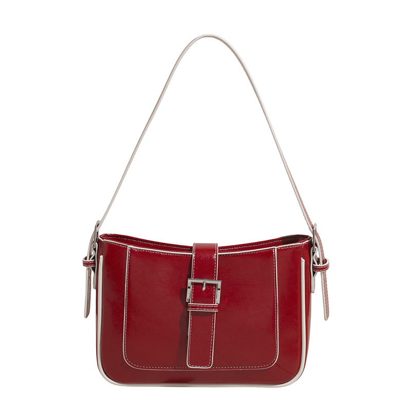 Bolso de axila retro estilo Hong Kong 2025 verano nuevo bolso femenino de alta calidad textura bolso de hombro de todo fósforo de viaje marea