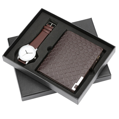 Men's gift set, exquisite packaging, watch + wallet set, foreign trade hot style creative combination set