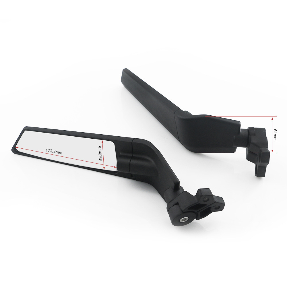 Cross-border modified motorcycle rearview mirror suitable for Kawasaki Suzuki Honda modified sports car fixed wing rotatable
