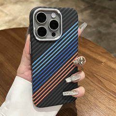 炭素繊維磁気吸引黒色適用リンゴ15promax携帯ケースiPhone15新13超薄型14pro全包転倒防止12ケブラー超火災爆発保護カバー放熱
