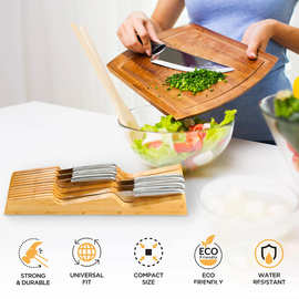 木质刀锯收纳架家用厨房刀座桌面刀具收纳整理架多功能弧形刀座