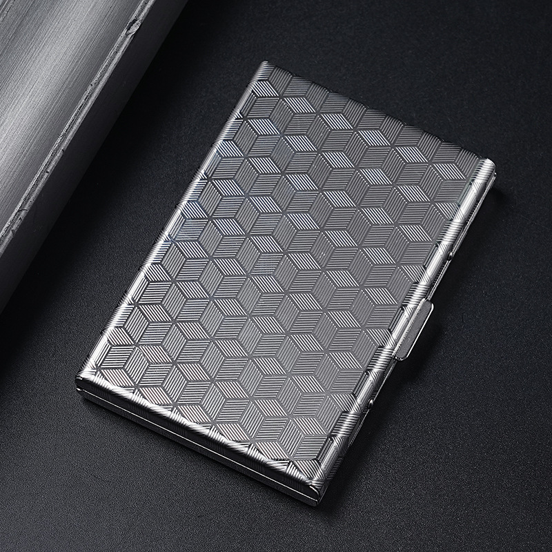 Nuevo bolso de tarjeta de metal portátil antirrobo para hombre de alta gama multifuncional antimagnético de acero inoxidable caja de tarjeta caja de tarjeta de banco
