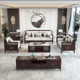 实木沙发;成套餐桌椅;实木床