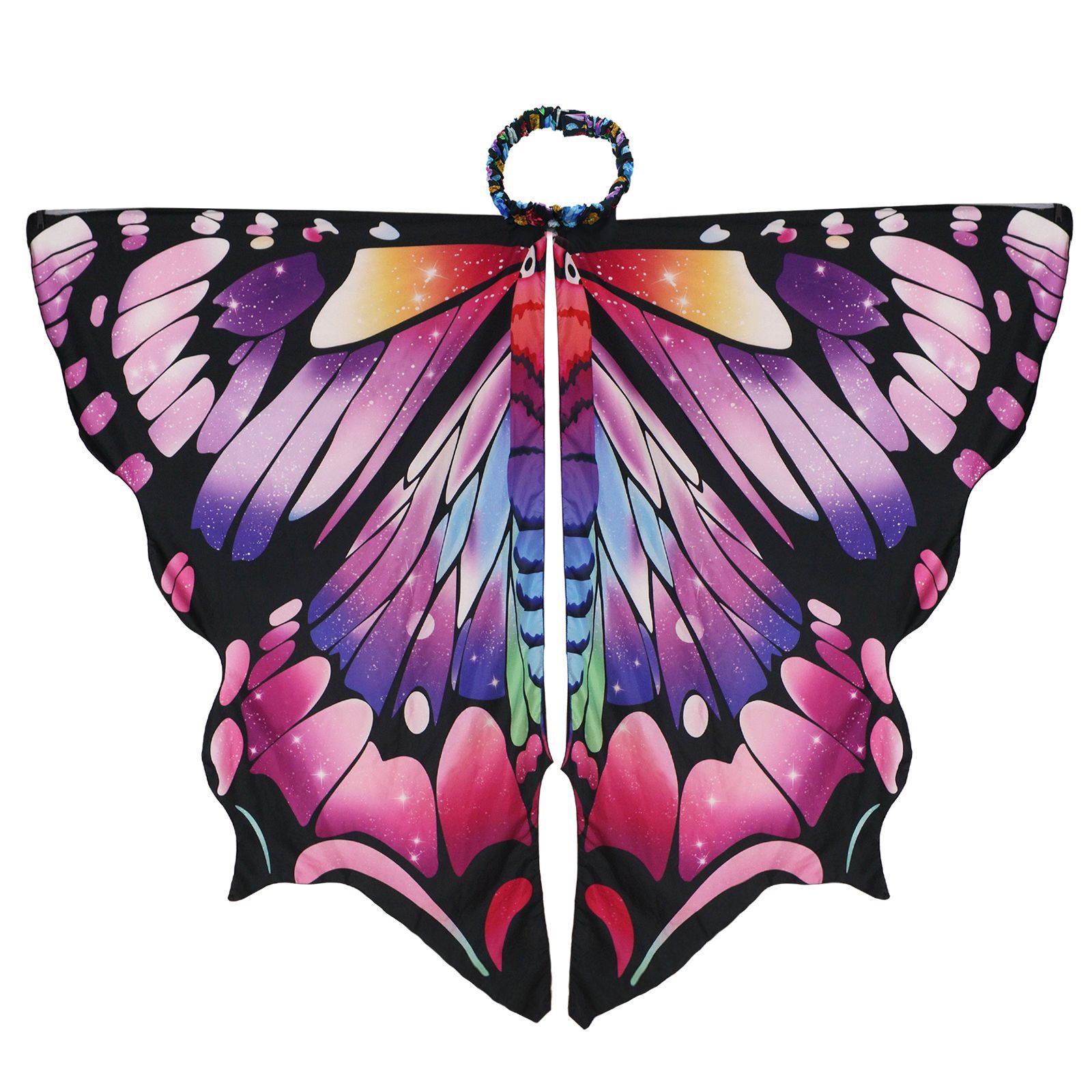 Carnaval ventas calientes de mariposa capa capa capa de baile de punto teatro impresión digital en color capa