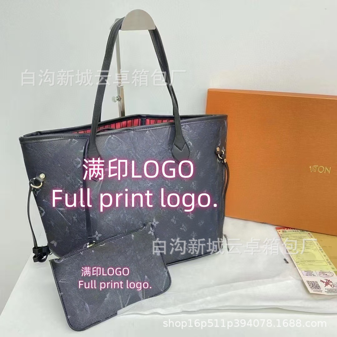 2025 nueva imagen física con LOGO bolso de madre e hijo bolsa de compras de gran capacidad bolso de hombro bolso de mujer PU de cambio de color