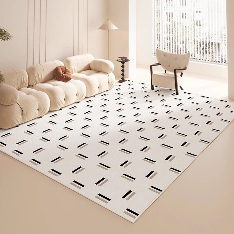 Alfombra de sala de estar ligera de lujo de alto nivel, gran área de sofá, mesa de té, mantas fáciles de cuidar, alfombra de cama de camello de dormitorio image 9