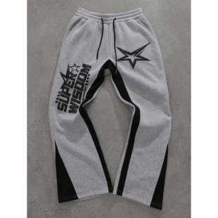 L 60434 Star Print Fleece Casual Sweatpants ����ӡ���ӽq�lѝ