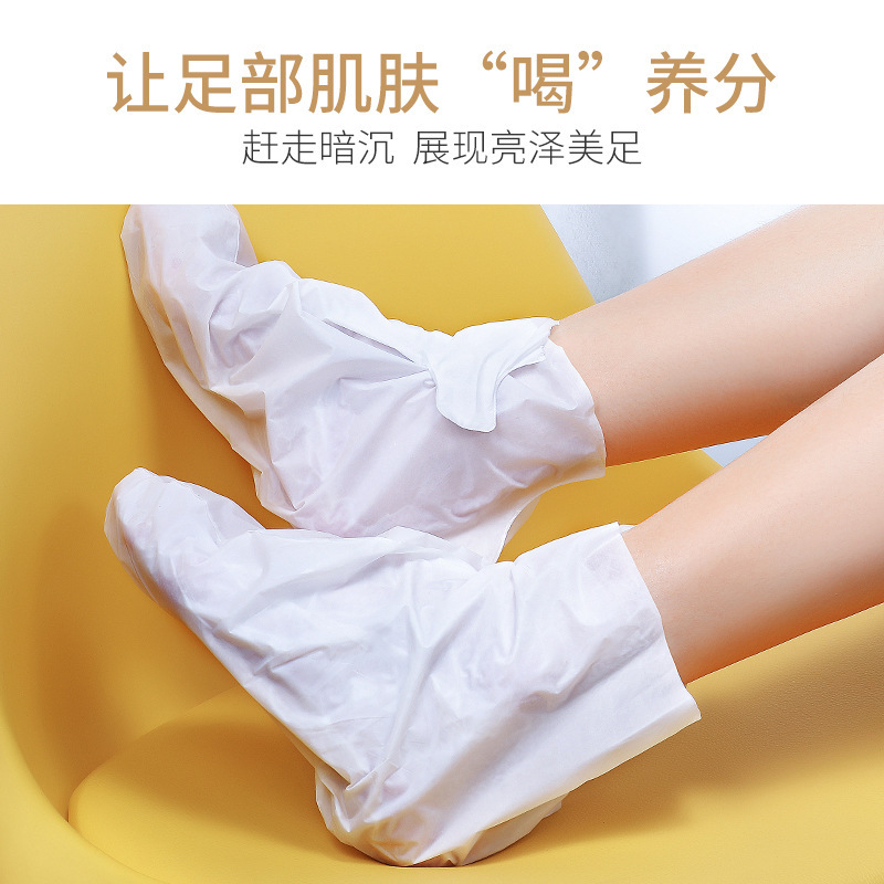 宝菲泉のラクダの乳のタバコのアミドのきらきらしている手の膜の足は水の膜の軟化の角質のスキンケアの足の膜の手袋の卸売りを補います。|undefined