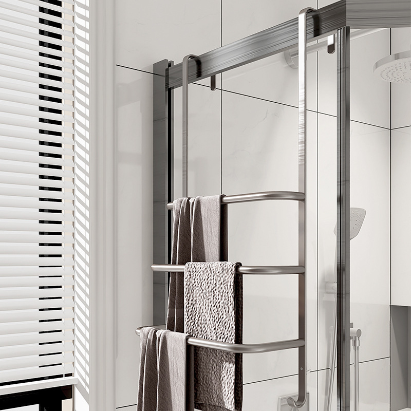 Bathroom Towel Rack, Bathroom Rack, Punch-Free Door, Shower Room Glass Door Towel Rack, Accessible Luxury Towel Bar