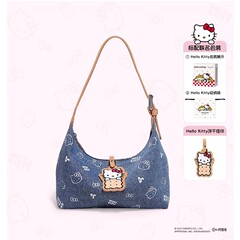 Toutouhello kittyケイティ猫丹寧カウボーイ脇下包ハハハkt弁当箱包百合斜めショルダーバッグ女