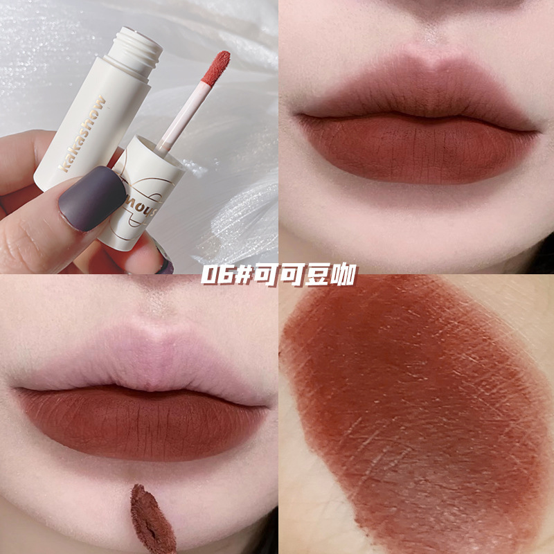 Kakashowはあなたの唇釉薬の女子学生のつや消しのシルクの霧の顔の口紅の高い顔の値のヒロインのクリスマスの唇の泥を気にします。|undefined