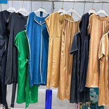 24夏深圳国际大牌知奈儿真丝醋酸连衣裙简约醋酸宽松裙女装批发货